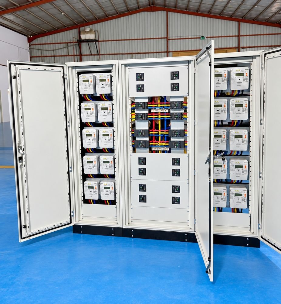 Finished distribution boards in our factory